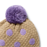 Wilson & Frenchy - Oat and Mulberry Organic Knitted Bauble Hat