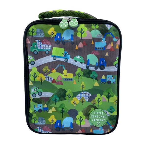 Little Renegade Company - WHEELS N ROADS INSULATED LUNCH BAG