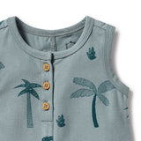 Wilson & Frenchy - Palm Days Organic Henley Growsuit