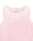 Bebe - WILLA STRIPE LACE COLLAR BODYSUIT