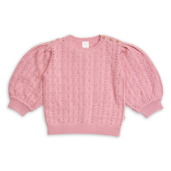 Tiny Twig - Berry Knit Sweater - Rose