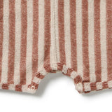Wilson & Frenchy - Cherry Cola Stripe Organic Terry Growsuit