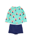 Minihaha - JARVIS PRINT GREEN LS 2 PIECE SET