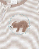 Bebe - MATEO STRIPE LS ZIP ONESIE