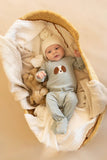 Bebe - OTTO STRIPE ORGANIC ZIPSUIT