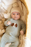 Bebe - OTTO STRIPE ORGANIC ZIPSUIT