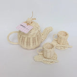 SALLI COLLECTIVE - Dolls Sized Rattan Tea Set