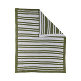 Living Textiles - Chenille Blanket - Stripes Sage