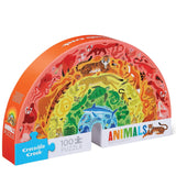 Crocodile Creek - Rainbow Puzzle 100 Pc - Animals