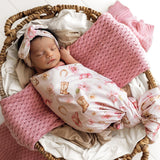 Snuggle Hunny - Jersey Wrap & Topknot Set - Boots & Bows