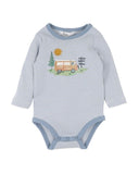 Bebe - ALVIN ORGANIC STRIPE LS BODYSUIT