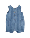 Bebe - SWAY DENIM STRIPE ROMPER