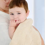 Living Textiles - Pram Knitted Blanket - Checkered Sand