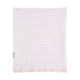 Living Textiles - 100% Cotton Knit Blanket - Blush Stripe