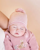 Bebe - FERN STRIPE ORGANIC KNITTED BEANIE