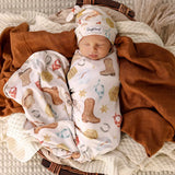 Snuggle Hunny - Jersey Wrap & Beanie Set