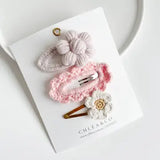 Chlea & Co - Spring Pastel Bloom Crochet Clip Set