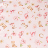 Snuggle Hunny - Fitted Cot Sheet - Boots & Bows
