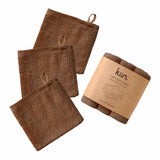 Kiin - Wash Cloths 3 Pack - Chocolate