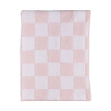Living Textiles - Chenille Blanket - Checkered Pink