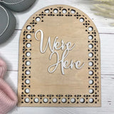 Inspired Wholesale - 3D Rattan Plaque - We're Here