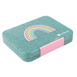 Mum Made Yum - Bento Lunchbox (Large) - Sparkle Teal Rainbow