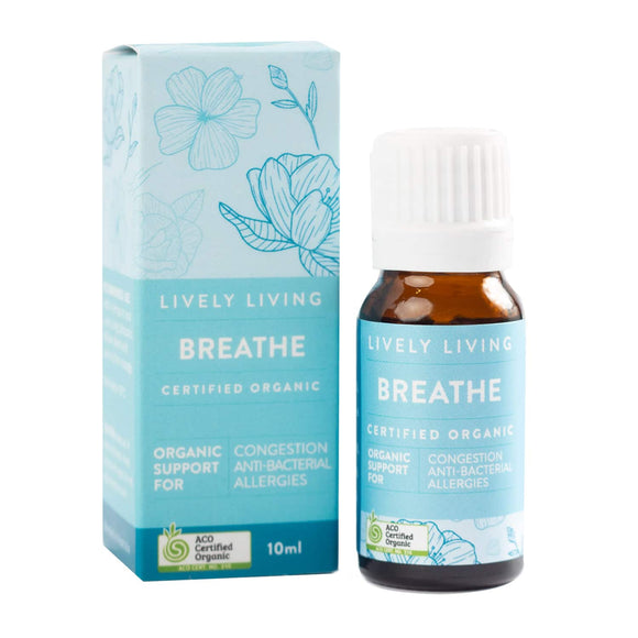 Lively Living - Breathe Essential Oil 10ml Certified Organic