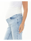 Ripe Maternity - Nova Over Bump Crop Jean Blue Haze