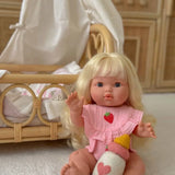 SALLI COLLECTIVE - 🍓 Strawberry Frilled Bib & Diaper Doll Set