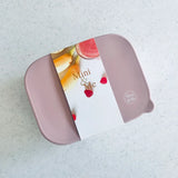 Cuddle Bug & Co - Stainless Steel Bento Box with Silicone Divider Cherry