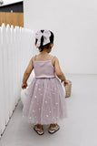 Confetti Kidz - Ribbed Tulle Dress - Mauve Butterflies