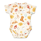 Snuggle Hunny - Cowboys Short Sleeve Organic Bodysuit