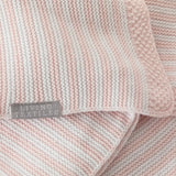 Living Textiles - 100% Cotton Knit Blanket - Blush Stripe