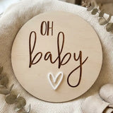 Timber Tinkers - Oh Baby Heart Birth Annoucement