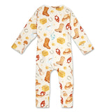 Snuggle Hunny - Cowboys Organic Snugglesuit Convertible Romper
