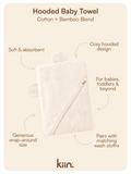 Kiin - Hooded Towel - Ivory