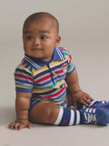 Huxbaby - Vintage Stripe Hux Polo Romper