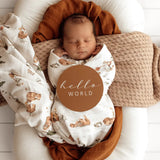 Snuggle Hunny - Bears Organic Muslin Wrap