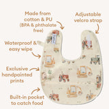Snuggle Hunny - Diggers & Tractors Snuggle Bib