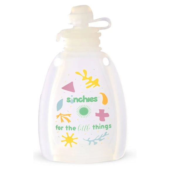 Sinchies - Silicone Squeezy Pouch - White Pastel Pop