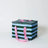 Project Ten - Green Blue Stripe Large Insulated Tote