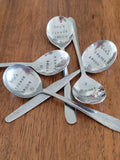 Samantha's Studio - "Dog's Dinner Spoon" Quote Cutlery (Spoon), Hand Stamped