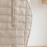 Linen Label - Pram Liner- Stripe Quilt - Oatmeal & Stripe