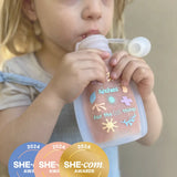 Sinchies - Silicone Squeezy Pouch - White Pastel Pop