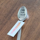 Samantha's Studio - "Cuppa Tea Time! " Quote Cutlery (Spoon), Hand Stamped
