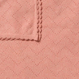 Wilson & Frenchy - Petal Pink Organic Knitted Pointelle Blanket