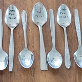 Samantha's Studio - "Cuppa Tea Time! " Quote Cutlery (Spoon), Hand Stamped