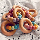 Bella Zailea - Vintage Rainbow Silicone & Beech Wood Nova Teether