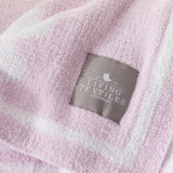 Living Textiles - Chenille Blanket - Purple Flowers