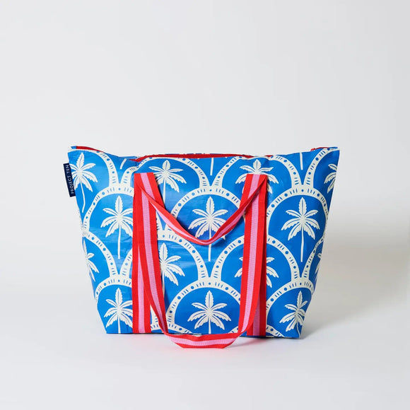 Project Ten - Zip Medium Tote – Blue Palm